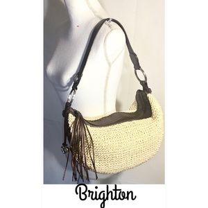 Brighton Straw & Leather shoulder/sachet hand Bag